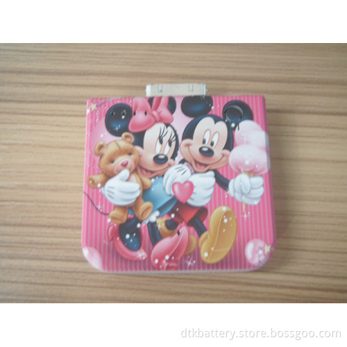 Micky design portable battery charger for iphone